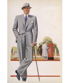 Suit, 1940s. 1930s Mens Fashion, 1940s Suit