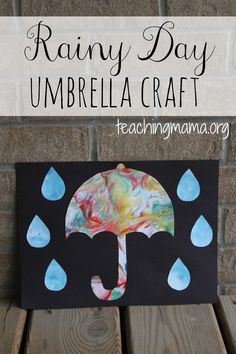 rainy day umbrella craft for kids to make