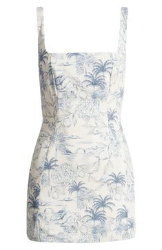 Bring the garden to the party in a winsome minidress cut from a summery blend featuring cotton and linen. Slips on over head Square neck Lined 65% cotton, 30% viscose, 5% linen Dry clean Imported Rocks Garden, Blended Cocktail, White Garden, Garden Print, White Gardens, Rock Garden, Christmas Wishlist, Square Neck, The Garden