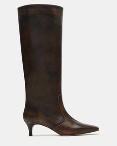 Upgrade your boot game with the LANDER boots. These boots have a square toe, knee-high length, and a trendy kitten heel and elevate any outfit while providing comfort and support. Perfect for everyday wear or dressing up for a night out. 2 inch heel height 14.75 inch shaft circumference 15.25 inch shaft height Leather upper material Textile and synthetic lining Synthetic sock Synthetic sole Imported Heeled Boots And Dress Outfit, Chocolate Brown Knee High Boots, Best Fall Boots, Nordstrom Boots, Kitten Heel Slingbacks, Kitten Heel Boots, Work Fits, Buy List, Fall 24