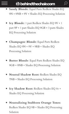 Best Redken Shades Eq Formulas, Shadeseq Redken Shades, Redken Toner Formula, Shadeseq Formula, Blonde Toners, Toning Formulas, Blonde Formulas, Shades Formulas