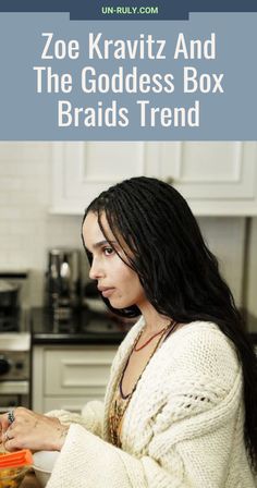 Straight Boho Braids, Zoey Kravitz Braids, Box Braids Zoe Kravitz, Hairstyles For Curly Short Hair, Braids Zoe Kravitz, Individual Braids Hairstyles, Pick And Drop Braids, Boho Goddess Braids, Braid Beauty