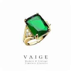 VAIGE Ring Timeless Emerald Green Stone Gold Ring 925 Sterling Silver Embrace the enchanting allure of the VAIGE Ring, a masterpiece that celebrates the timeless beauty of emerald green. This exquisite gold ring is thoughtfully crafted from high-quality 925 Sterling Silver, ensuring both durability and elegance. Key features of the VAIGE Ring include: Stunning Emerald Green Zircon Stone: The centerpiece of this ring is a breathtaking zircon stone, meticulously set in a secure prong setting that Timeless Emerald Ring With Accent Stones As Gift, Luxury Emerald Ring With Vs Clarity For Gift, Luxury Emerald Ring With Vs Clarity As Gift, Elegant Emerald Sterling Silver Open Ring, Elegant Open Emerald Ring With Cubic Zirconia, Elegant Open Emerald Ring With Vvs Clarity, Elegant Crystal Ring With May Birthstone, Elegant White Gold Emerald Ring As A Gift, Elegant Crystal Ring For Anniversary With May Birthstone