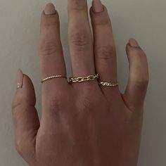 our iconic chain rings fit like a ring, and are flexible like a chain. solid 14k gold chain ring. handmade with recycled metals in the usa. Gold Chain Ring, Traditional Ring, Chain Rings, Pearl Necklace Earrings, Trombone, Anklet Bracelet, Pearl Gemstone, Ring Fit, Recycled Metal