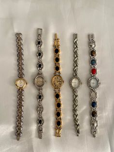 gorgeous vintage watches with gemstones Jewellery Watch, Fancy Watches, Jewelry Tattoo