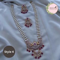 South Indian Jewellery Traditional, Indian Wedding Necklace, Jewelry Indian Wedding, South Indian Bridal Jewellery, Indian Wedding Jewelry Sets, Gold Jewels Design, Pearl Jewelry Set, Gold Pearl Jewelry, Traditional Indian Jewellery