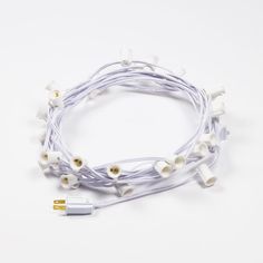 (Cord Only) 21 FT 10 Socket Outdoor Patio String Light White Cord w/ E12 C7 Base - Luna Bazaar | Boho & Vintage Style Decor Hanging Outdoor String Lights, Paper Lantern String Lights, Outdoor String Lights Patio, Diy String Lights, Mercury Glass Votives, Round Paper Lanterns, Outdoor Patio Diy, White String Lights, Outdoor String Lights