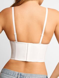 The Popilush Underwire Corset Bustier Top with enhances stability and support.• Double-layer fabric: The shell fabric is soft, comfy, and breathable. It is perfect for everyday wear. The inner mesh enhances the compression level.• It supports your breasts with a half-cup & built-in wire design. It is perfect for wedding dresses, cocktail dresses and off-shoulder garments.• Breast lifting: The rubber band on the lower hem of the breast panel enhances the level of breast support.• Back panels: 3 r Stretch Nylon Corset With Built-in Bra, Fitted Full Coverage Corset With Built-in Bra, Underbust Nylon Corset With Built-in Bra, Supportive Shapewear Bra With Removable Pads, Compression Shapewear With Bra-friendly Design, Supportive Shapewear With Removable Pads, Fitted Underwire Bra With Straps, Bandeau Shapewear With Medium Bust Support, Fitted Nylon Sports Bra With Adjustable Straps