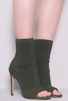 Fitted High Ankle Spring Booties, Spring High Ankle Fitted Booties, Fitted High Ankle Booties For Spring, Spring Fitted High Ankle Booties, Green Ankle-high Summer Boots, Summer Ankle-high Green Boots, Green High Ankle Heels For Fall, Summer Green Ankle-high Boots, Spring High Ankle Booties With Padded Ankle