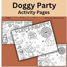 dogy party activity pages for kids