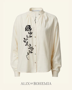 Rose Silhouette, Store Icon, Unique Beauty, A Stand, New Arrival Dress, Embroidered Shirt, A Rose, Stand Collar, Shirt Jacket