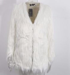 Material: Faux FurSleeve Length: FullClothing Length: RegularCollar: V-NeckClosure Type: Covered ButtonSleeve Style: RegularType: Wide-WaistedStyle: Thick Warm Fur SKU: 1136404 Chic Winter Coat, White Faux Fur Coat, Womens Faux Fur Coat, Elegant Jacket, Winter Fashion Coats, Chic Coat, Fur Coats Women, Long Sleeves Coats, Coat Women