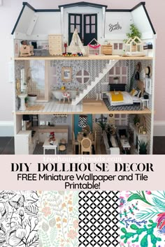 a doll house with lots of furniture and accessories