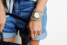 a pair and a spare DIY watch Diy Watch Band, Diy Chain, Diy Jewelry Projects, Old Watches, Watch Chain, Jewerly Diy, Accessories Diy, Jewelry Projects