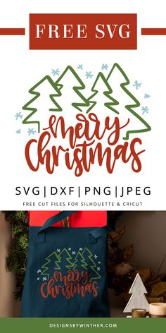 a christmas shopping bag with the text merry christmas svg