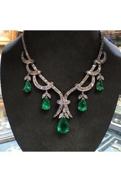 Diamond Dust, Art Deco Necklace, Natural Diamonds, Vintage Style, Cubic Zirconia, Emerald, Statement Necklace, Ring Size, Auction