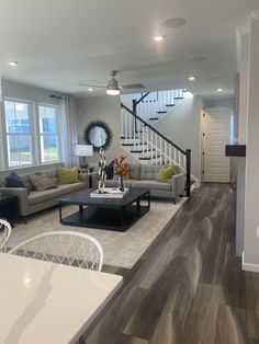 the living room is clean and ready for us to use in its new owner's home