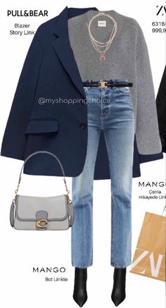 Looks Jeans, Mode Casual, Stylish Work Outfits, Casual Work Outfits, Looks Chic, 가을 패션, Winter Fashion Outfits, Work Fashion, Fall Winter Outfits