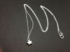 Dainty Sterling Silver Star Necklace - wishing star, tiny star necklace Sterling Silver Star Charm Necklace For Everyday, Everyday Sterling Silver Star Charm Necklace, Silver Necklaces Simple Star, Silver Star Necklace For Everyday, Sterling Silver Star Charm Necklace Nickel Free, Dainty Silver Star Charm Necklace, Silver Star Charm Necklace For Gift, Minimalist Silver Star Charm Necklace, Everyday Silver Star Necklace