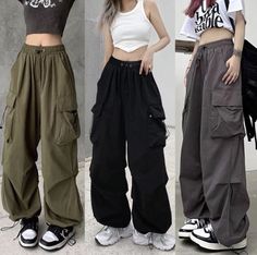 Celana Kargo, How To Style Cargo Pants Women, Tomboy Style Outfits, Easy Trendy Outfits, Baggy Pants, Tomboy Fashion, Cargo Pants Women, Inspired Outfits, Really Cute Outfits