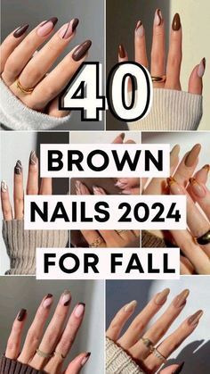 Nails For Fall, Brown Nail Art, Brown Nail, Brown Nails Design, Fall Manicure, Fall Nail Trends, Manicure Inspiration, Cute Nails For Fall, October Nails