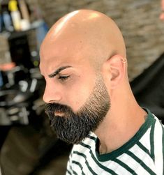 Bald With A Beard – 15 Beard Styles For Bald Men In 2022 - Best Guide For Men's Styles and Shaving Products | Men's Care Beard Styles Bald, Bald Head With Beard, Faded Beard Styles, Shaved Head With Beard, Bald Men With Beards, Bald Men Style