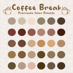 coffee break poster with different colors