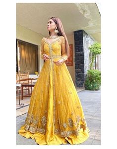 Mayoon Outfits, Mehndi Outfit, Bridal Mehndi Dresses, Mehndi Dress, Pakistani Formal Dresses, Nikkah Dress, Asian Bridal Dresses