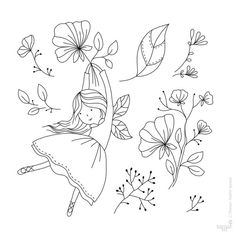 Embroidery Pattern. Jwt E43 Paper Embroidery Patterns, Vintage Nakışlar, Fairy Embroidery, Embroidery On Paper, Paper Ideas, Embroidery Patterns Vintage, Paper Embroidery