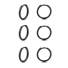 PRICES MAY VARY. Small Hoops Size: 3 pairs 6mm- !!!!!!!!very tiny small size, perfectly fit in the cartilage and earlobe. Please pay attention to it size. High Quality Small Hoop Earrings: The small sterling silver black hoop earrings are made of premium quality 14k white gold plated and 925 sterling sliver post. Hypoallergenic and healthy. Ideal choice for sensitive ears. Convenient and Comfortable: The cartilage earrings are simple cuff design. Very easy to open and close. Lightweight and comf Unsleeping City, Small Silver Hoop Earrings, Earring Cartilage, Black Hoops Earrings, Cuff Design, Small Hoop Earrings, Hoop Earring Sets, Huggie Hoop Earrings, Cartilage Earrings