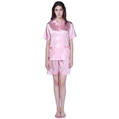 The silky look and feel make this robe extra cozy and luxurious The material is soft, beautiful, and comfortable sleepwear, a nice pajama for your wardrobe Two-piece pajama set with short pants, elastic waistband, easy to on and off Everly Quinn Size: M, Color: Pink | Everly Quinn RH Satin Pajamas Set Ladies Summer Short Nightwear Lounge Sleep 2PC PJ's RHW2739 50.0 H x 50.0 W in Pink | Wayfair Satin Pajamas Set, Silk Pjs, Silk Pajamas Women, Pyjama Satin, Womens Summer Shorts, Satin Sleepwear, Silk Pajama Set, Women's Sleepwear, Women's Nightgowns