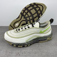 Nike Air Max 97 Terrascape Running Sneakers Men's Size 10 White/Green Dj5019-002 Brand New With Box Outdoor Low-top Custom Sneakers With Air Cushioning, White Custom Sneakers For Outdoor, White Outdoor Sneakers With Air Cushioning, White Custom Sneakers With Branded Insole For Outdoor, Low-top Nike Air Max With Air Cushioning For Outdoor, Nike White Outdoor Sneakers, White Custom Sneakers With Boost Midsole For Outdoor, White Custom Sneakers With Round Toe For Outdoor, White Low-top Custom Sneakers For Outdoor