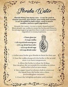 Cleaning With Florida Water, What Is Florida Water, Homemade Florida Water, Homemade Florida Water Recipe, Uses For Florida Water, Dew Water Witchcraft, Florida Water Benefits, Sun Water Uses, How To Use Florida Water