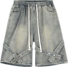 Denim Jean Shorts For Summer Streetwear, Spring Washed Streetwear Shorts, Spring Streetwear Washed Shorts, Medium Wash Shorts For Summer Streetwear, Jean Shorts For Streetwear In Summer, Summer Streetwear Washed Jean Shorts, Summer Streetwear Bottoms, Washed Style, Washed Jean Shorts For Summer Streetwear, Summer Washed Jean Shorts For Streetwear