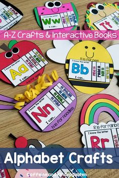 the alphabet crafts and activities for kids to do with their teacher's name cards