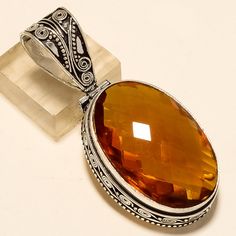 "Citrine Pendant, Oval Citrine Jewellery, 925 Pendant, 925 Sterling Silver Plated Pendant, Gift For Her, Birthday Gift, Pendant JEWELRY TYPE -  PENDANT VINTAGE STONE              -    CITRINE SIZE          2\"  (APPROX)" Iolite Jewelry, Tanzanite Jewelry, Lapis Lazuli Bracelet, Lapis Lazuli Jewelry, Citrine Jewelry, Citrine Pendant, Pretty Pendant, Handmade Gifts For Her, Gift For Her Birthday