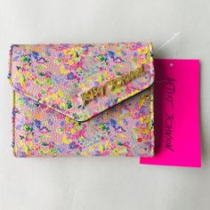 Betsey Johnson Card Case Wallet Blush Floral Xolana Id Window Pink/ Multi Pink / Multi Card Case, Id Window Msrp : $58 Trendy Pink Coin Purse For Everyday Use, Trendy Pink Everyday Coin Purse, Multicolor Wallet For Spring Gift, Multicolor Wallet As Spring Gift, Trendy Spring Wallets Perfect For Gifts, Pink Bifold Clutch With Card Slots, Trendy Pink Wallet With Card Slots, Trendy Pink Wallets With Card Slots, Trendy Multicolor Card Holder For Daily Use