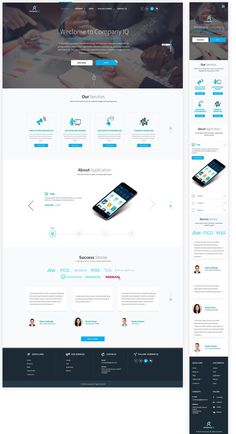 the landing page for a mobile application