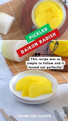 the recipe was so simple to follow and it turned out perfectly - pickled daikon radish