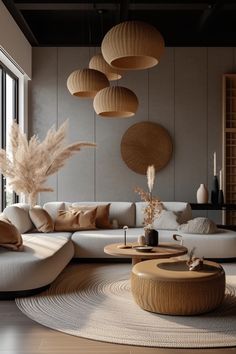 Japandi lighting Japandi Interior Design, Hiasan Bilik Tidur, Japandi Interior, Ideas Living Room