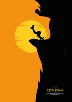 the lion king poster from disney's animated movie