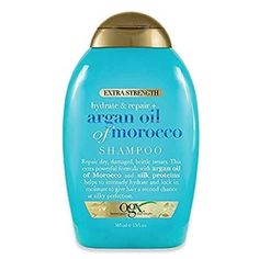 Ogx Extra Strength Hydrate & Repair + Argan Oil Of Morocco Shampoo For Dry, Damaged Hair, Cold-Pressed Argan Oil To Moisturize & Smooth, Paraben-Free, Sulfate-Free Surfactants, 13 Fl Oz. Ogx Shampoo And Conditioner, Black Women Hair Growth, Ogx Hair, Moroccan Oil Shampoo, Argan Oil Of Morocco Shampoo, Ogx Shampoo, Ogx Hair Products, Hair Salon Supplies, Argan Oil Of Morocco