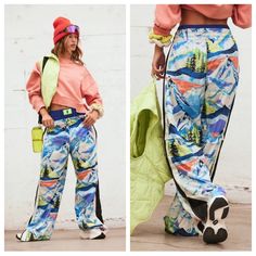 Fp Movement By Free People Printed End Zone Pants Size S Colorful Excellent Quality Brand New Without Tags No Flaws Never Worn It Has 2 Pockets Look At The Pictures For More Details Feel Free To Make Me A Offer Or Ask Me A Question I Always Accept Offers Free Smoke Home 100% Nylon Blue Full-length Parachute Pants, Sporty Multicolor Long Pants, Multicolor Relaxed Fit Athleisure Bottoms, Sporty Multicolor Relaxed Fit Bottoms, Sporty Multicolor Bottoms With Relaxed Fit, Sporty Multicolor Pants For Spring, Winter Parachute Pants With Relaxed Fit, Winter Relaxed Fit Parachute Pants, Multicolor Winter Pants With Pockets