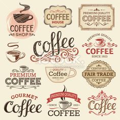 coffee badges and emblems set on white background royalty - free stockvectore