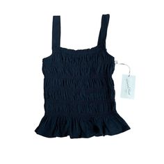 Universal Thread Women's Smocked Black Tank Top - Size Xs. -New With Tags -Ruffles -Smocked -Stretchy Material -Square Neck -Material: Body: 100% Cotton: Elastic: 70% Polyester, 30% Spandex -Machine Washable -Flat Lay Measurements Shown In Photos *Bundle 2 Or More Items From Our Closet And Save An Automatic 20% Off Black Sleeveless Smocked Top For Day Out, Sleeveless Black Smocked Top, Casual Cotton Smocked Top With Ruffled Straps, Black Sleeveless Smocked Top With Ruched Detail, Black Sleeveless Smocked Top For Summer, Black Top With Smocked Back For Vacation, Black Sleeveless Smocked Top, Black Smocked Top For Vacation, Black Sleeveless Smocked Ruched Top