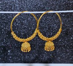 gold plated 45 mm hoop earrings latest bollywood  style Latest Gold Earrings Designs, Latest Gold Earrings, Earrings Latest, Hoop Earrings Large, Dress Design Drawing, Bollywood Style, Bridal Gold Jewellery Designs, Gold Earrings Designs, Large Hoop Earrings