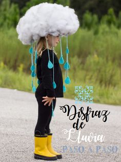 Rain Cloud Costume, Cloud Costume, Diy Fantasia, Diy Projects For Adults, Cheap Halloween Costumes, Crazy Hat Day, Diy Costumes Kids