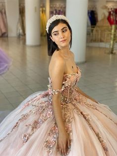 Champagne Princess Quinceanera Dresses Ball Gown Sweetheart Tulle Appliques Sweet 16 Dresses 15 Años Custom Princess Quinceanera Dresses, Dresses 15, Flora Dress, Modest Prom, Dresses Ball Gown, Wedding Dresses With Flowers, Wedding Flower Girl Dresses, Prom Dresses Modest, 16 Dresses