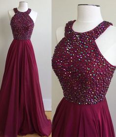 Maroon Prom Dress, Burgundy Formal Dress, Burgundy Evening Dress, Sweep Train Prom Dress, Evening Dress Long, Halter Prom Dresses, Elegant Prom, Cheap Evening Dresses, Burgundy Prom Dress