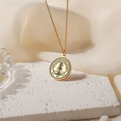 This necklace is crafted from high-quality sterling silver, with every detail intricately hand-engraved. It makes a perfect gift for any child celebrating graduation or starting a new school season. You can also customize it with a family crest, or any other logo or design you like, making it a perfect gift for celebrations or commemorations. ♡ S I G N E T * N E C K L A C E ♡ * Material: Sterling Silver * Pendant Size: 20mm Dia * Finish: Sterling silver * 18K Gold * Rose Gold * Chain Length: 14" Engraved 14k Gold Necklace For Commemoration, Antique Gold Engraved Necklace For Keepsake, Vintage Engraved Necklace For Commemoration, Personalized Gold Necklace For Graduation Gift, Personalized Silver Necklace For Graduation Gift, Gold Engraved Necklace, Graduation Necklace, Graduation Gifts For Her, College Gifts